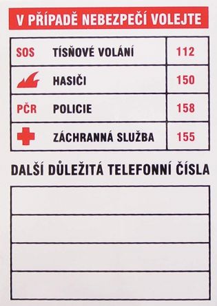 VT D�le�it� ��sla samolepka