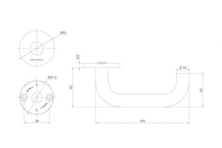 Kov�n� AHW500 klika/klika/U kulat� rozeta