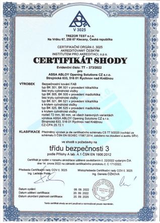 Bezp.kov�n� BK305/72 klika+madlo bp F1