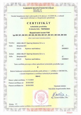 Bezp.kov�n� BK301/90 klika+klika bp IROX