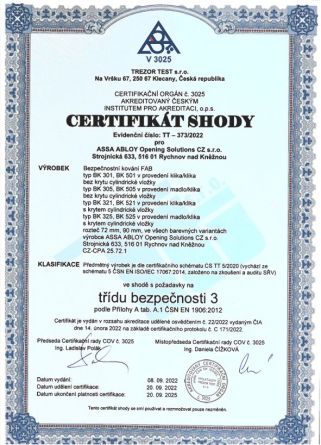 Bezp.kov�n� BK321/72 klika+klika sp F1