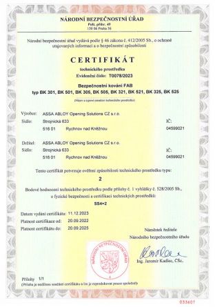 Bezp.kov�n� BK325/72 klika+madlo sp F1