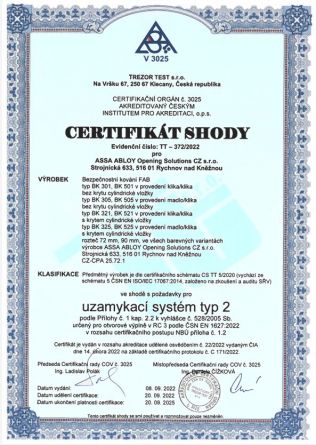 Bezp.kov�n� BK321/72 klika+klika sp IROX