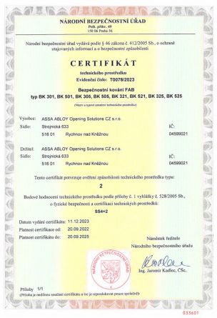 Bezp.kov�n� BK321/90 klika+klika sp IROX