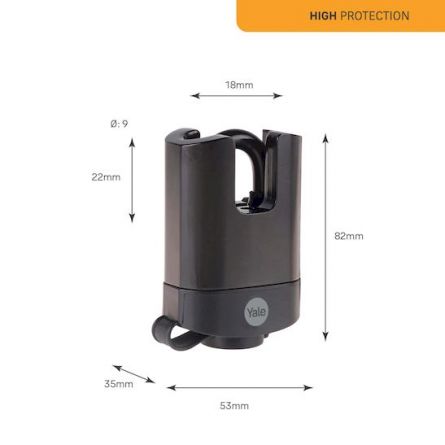 YALE visac� z�mek Y221B/52/125/1