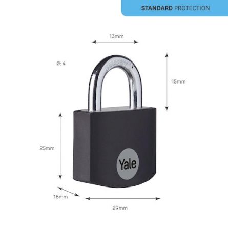 YALE visac� z�mek YE3B/25/112/1/BK