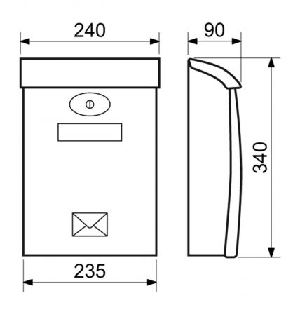 Po�t.schr�nka BK03 antr.mat. ABS 24x34x9