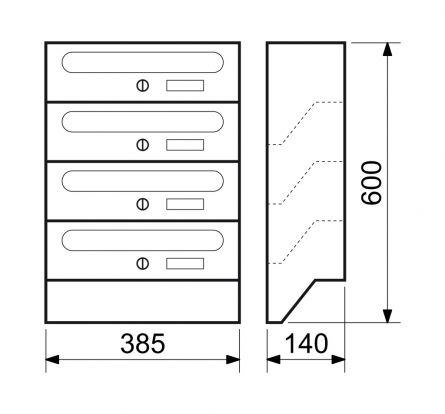 Hotov� sestava ocelov�ch schr�nek