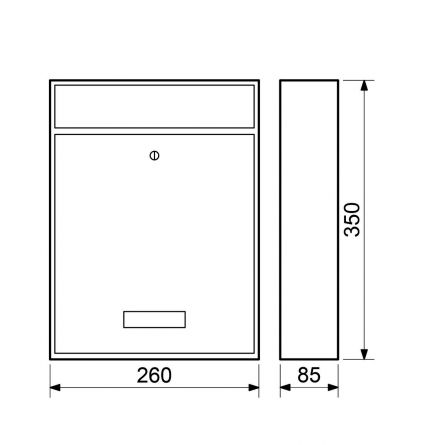 Po�t.schr�nka BK240 b�l� 26x35x8,5cm