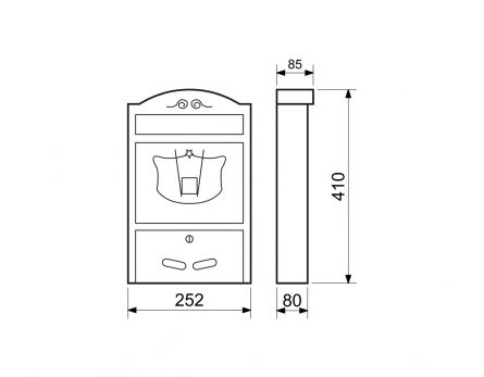 Po�t.schr�nka BK301 ZELEN� PR.252x410x80