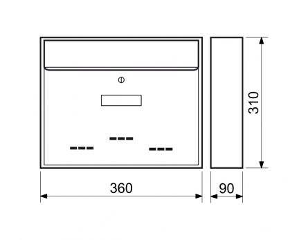 Po�t.schr�nka BK31 D.AM antracit mat.Richter