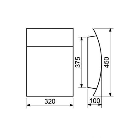 Po�t.schr�nka BK931 antracit + sklo