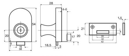 SISO z�mek na sklo C408 Cr