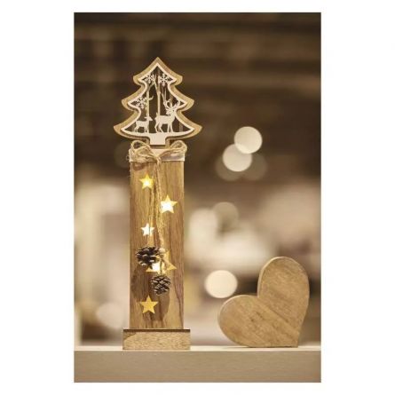 E- dekorace v�no�n� strom d�evo p��rodn�