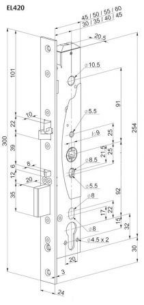 Zadl.z�mek panik sam.el.mot.EL420/35/24