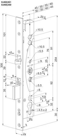 Zadl.z�mek panik sam.el.mech.EL461/35/24