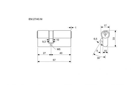 EURO MINUS st.vlo�ka 27+40 mat.nikl
