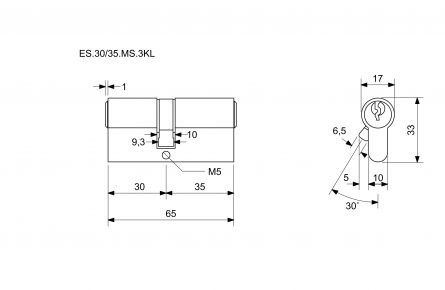 EURO SECURE bezp.vlo�ka 30+35MOSAZ 3kl