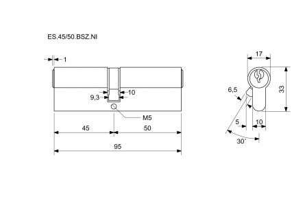 EURO SECURE bezp.vlo�ka 45+50BSZ nikl