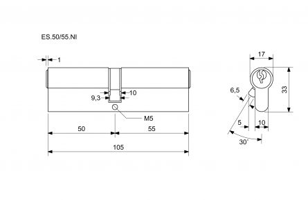 EURO SECURE bezp.vlo�ka 50+55 nikl BT3