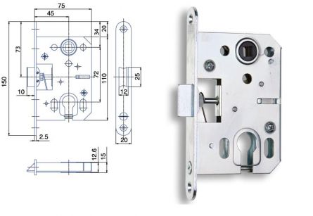 Zadl.z�mek K052 FAB P-L Zn �1k