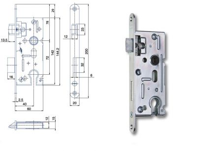 Zadl.z�mek K105 ZN b�l�  P-L a1ks