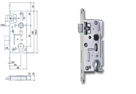 Zadl.z�mek K105C BZN P-L a 1ks
