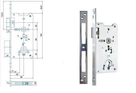 Zadl.z�mek K131C P-L vrat.Zn b�l� �1