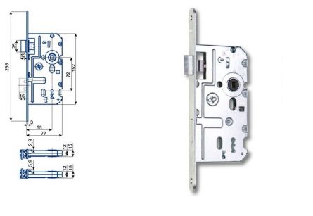 Zadl.z�mek K220C P BZn �1ks DOZ 72/77