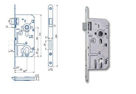 Zadl.z�mek K351C L BZN FAB 90/80