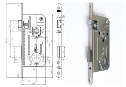 Zadl.z�mek K361 P-L NIKL 80/50/88FAB