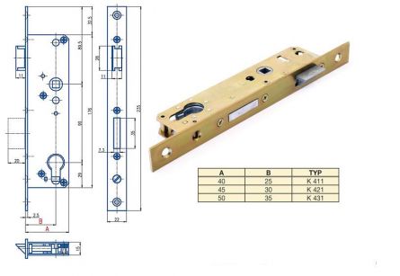 Zadl.z�mek K431 P-L b�.ZN PZ 90/50