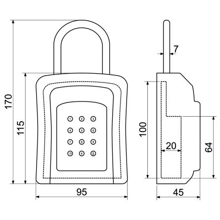 BOX NA KL��E ��seln� k�d.95x170x45mm s t�menem