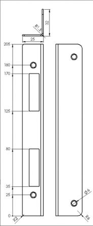 Zadl.z�mek ERBI-protip.rohov.L/P 205x25x32
