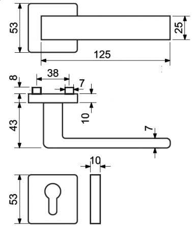 Kov�n� MILANO WC �tver.rozeta 53x53