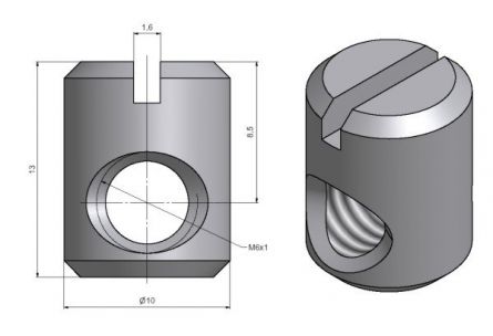 Matice M6 v�le�kov� 10x13/8,5 8680000A