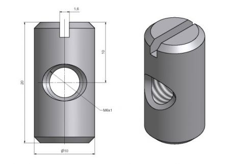 Matice M6 v�le�kov� 10x20/10 8681000A