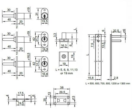 SISO n�byt. cent. z�mek kompletn�