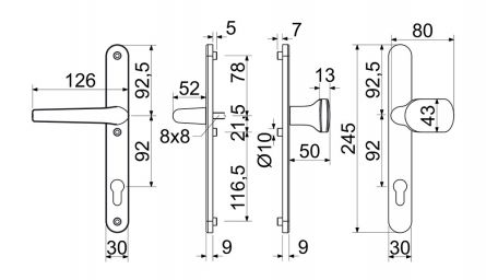 Kov�n� RHD002 F99 b�l� kl+kl 92/30mm bp