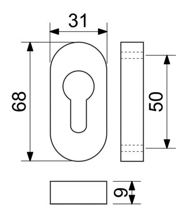 Kov�n� RK.F.RO.PZ ROZETA �ern� OV�L