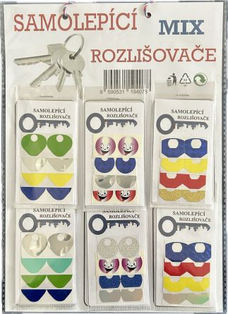 Rozli�ova� kl��� samolep�c� Mix � 8ks