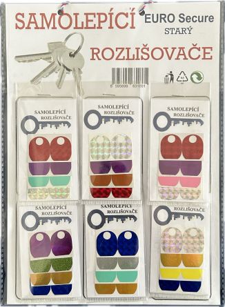 Rozli�ova� kl��� samolep�c� Euro Secure Old � 8ks