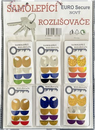 Rozli�ova� kl��� samolep�c� Euro Secure New � 8ks