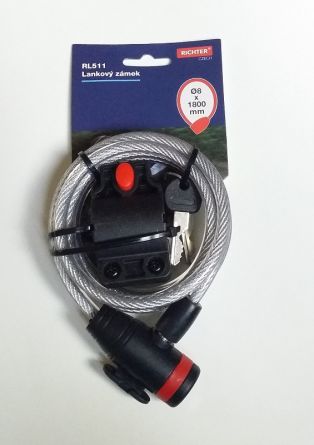 Z�mek lankov� RL 511 pr.8mm/1,8m+dr��k