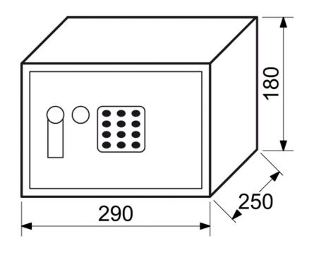 Sejf RS18EDK n�byt.elektr.z�mek 290x180