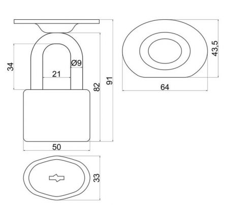 Visac� z�mek RV.13.50.RG 6.kl s podsestavou