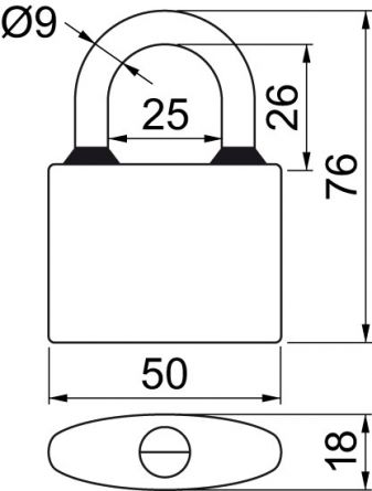 Visac� z�mek OVAL 52MM SU4