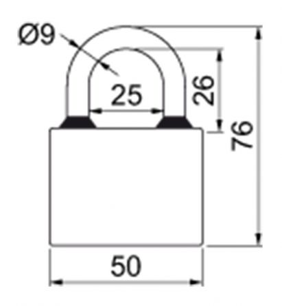 Visac� z�mek OVAL 52MM SU5