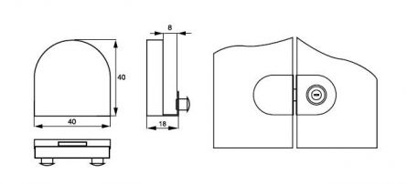 SISO z�mek na dv� skla 918 Cr SU
