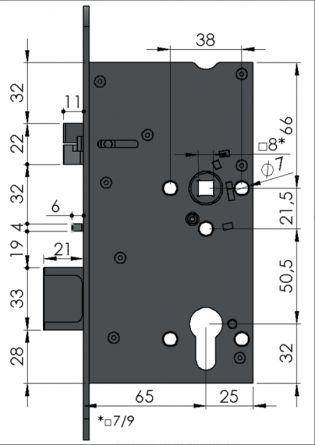 Zadl.z�mek ERBI sam.mech.72/65 L-P